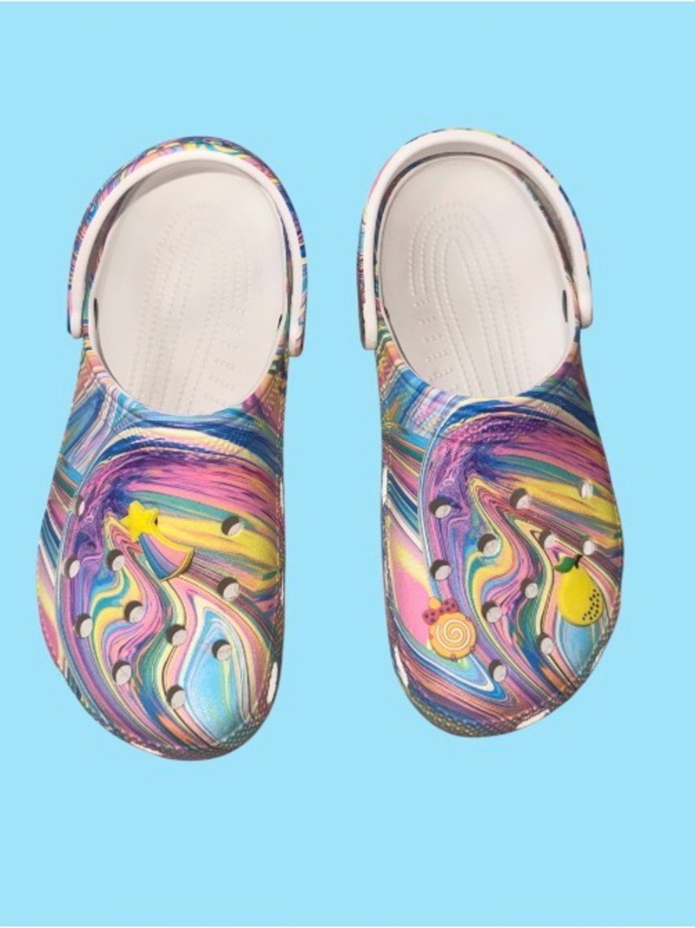 Crocs OUT OF THIS WORLD Multi clogs women’s sandals shoes size 11 men size 9 - Picture 6 of 14